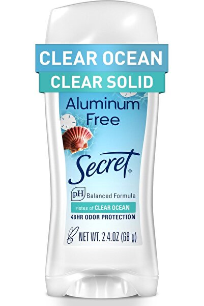 Secret Aluminum Free Deodorant for Women, 48hr Odor Protection, Free of Parab...