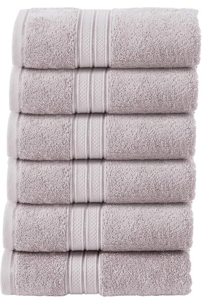 GENERAL Donnetila Cotton Hand Towel, White, 50X90 Cm, 2 Pieces, Super Absorbe...