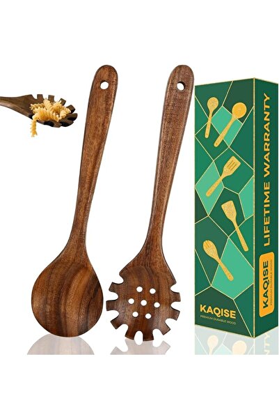 GENERAL Wooden Spoons for Cooking, Teak Wood Kitchen Utensils, Cooking Utensi...
