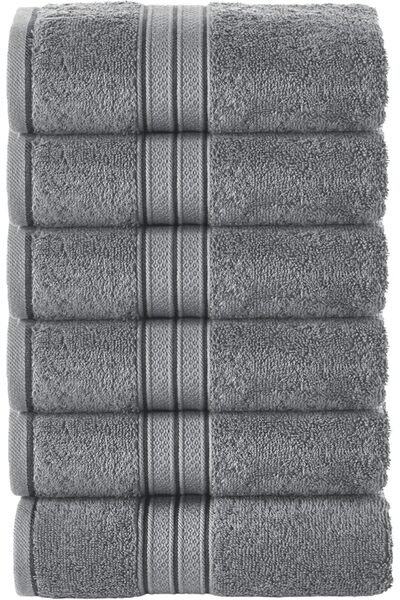 GENERAL Donnetila Cotton Hand Towel, White, 50X90 Cm, 2 Pieces, Super Absorbe...