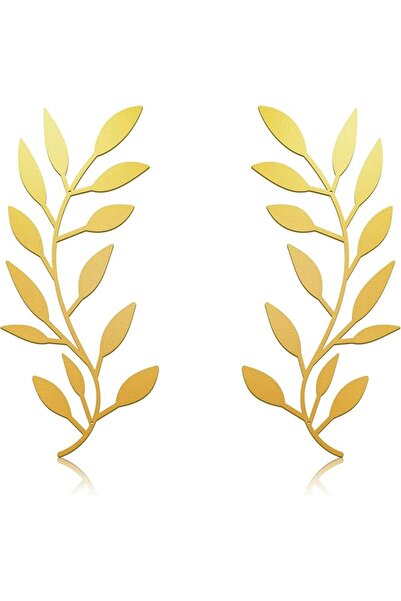 GENERAL قطعتان من ورق الشجر المعدني لتزيين الحائط من نالاكال، ديكور حائط من ا...