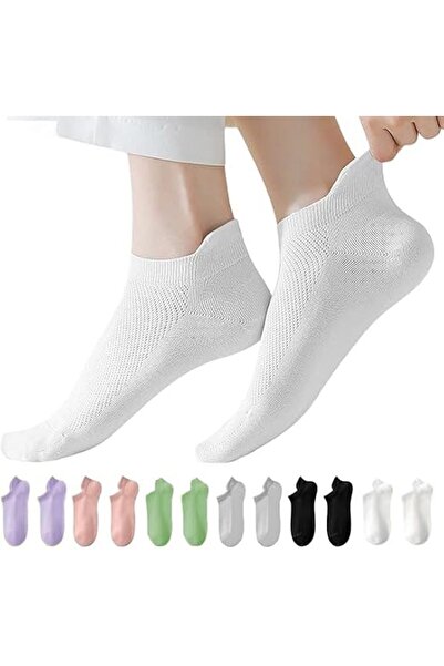 Nymmoata Socks for Women Ankle Length Socks Thin Cotton Athletic Socks with C...