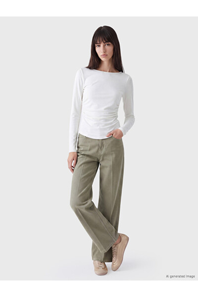 LC Waikiki Zero Roba Collar Gathered Blouse for Style Enthusiasts from Uzg Store