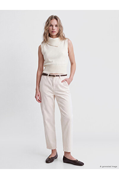 LC Waikiki Carrot Fit Women's Jean Pants with Waist Belt for Style Enthusiast...