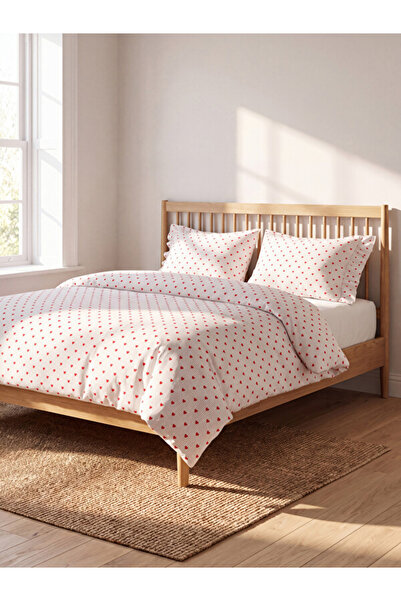 LC Waikiki I Striped Heart Embroidered Double Duvet Cover Set from Freezen Store