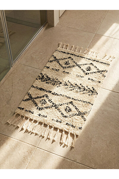LC Waikiki Rmz Gi̇yi̇m Farkiyla Geometric Embroidered Bath Mat 50X80 cm