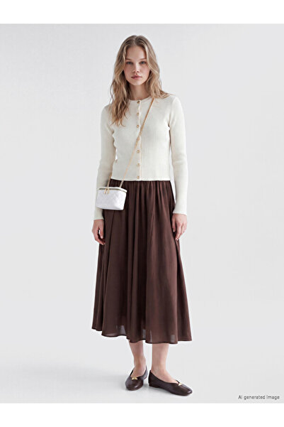 LC Waikiki Flared Skirt with Waist Cord for Style Enthusiasts from Uzg Store