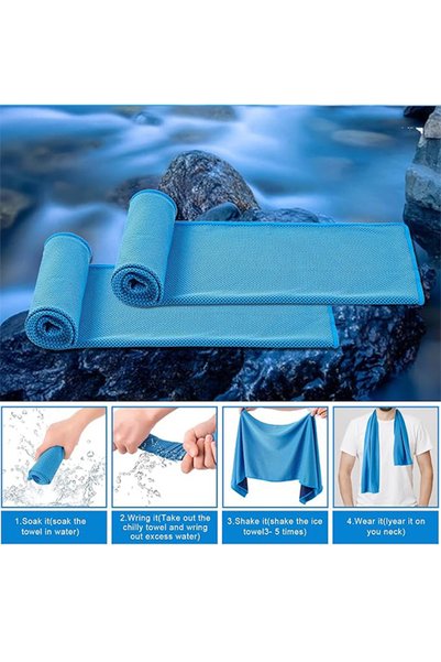 EHOME Microfiber Cooling Towels Soft Breathable Chilly Ice Towel for Yoga, Sports, Gym, Camping, Running, Fitness & More Activities