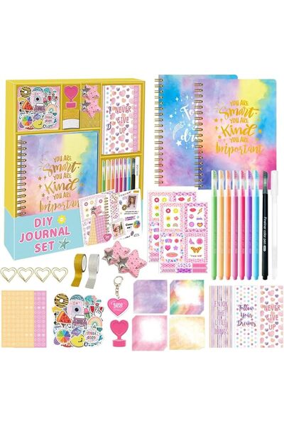 ALLSOLA DIY Journal Kit, DIY Diary Set for Girls Ages 8-12, Stationary & Diar...