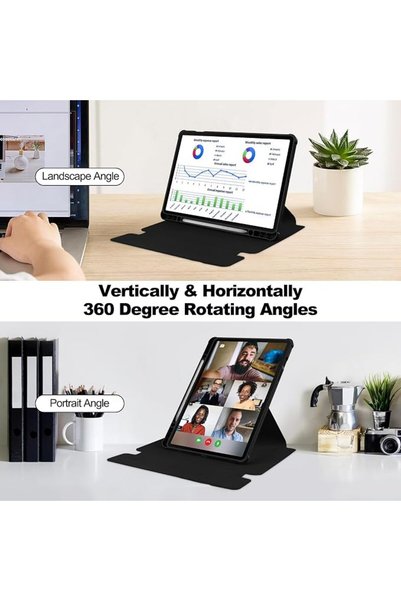 URBBKING Detachable Arabic Wireless Bluetooth Keyboard Rotating Case Compatible with Apple iPad Pro 11-inch (