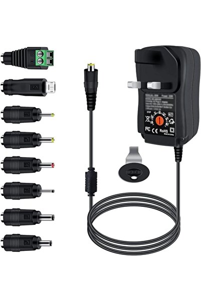 KOWVOWZ شاحن من كوفوز بمنفذي DC و USB متوافق مع جميع الأجهزة بقوة 30 واط مع خ...