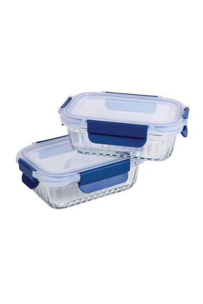 Crystal Drops Borosilicate 2 pcs Glass Container Set, 350 ml