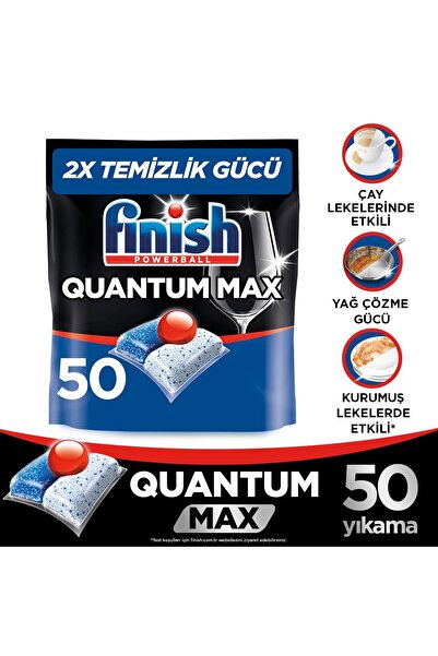 Finish Quantum Max Bulaşık Makinesi Deterjanı Kapsül Tablet 50 Adet