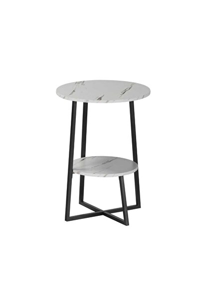 Maple Leaf Home Side Table, White, 1132-S