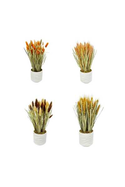 Maple Leaf Home Dried Flower with Ceramic Pot, 1 pc, Assorted