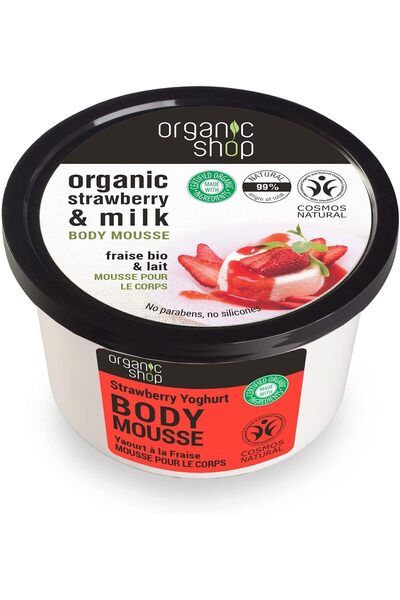 organic shop Body Mousse Strawberry Yoghurt Organic Strawberry & Milk 250 ml