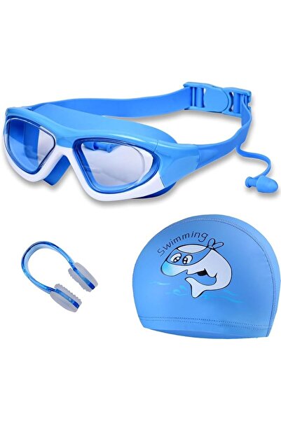 GENERAL Jinheke Children's Swimming Goggles with Swimming Cap, Anti-Fog, Leak...