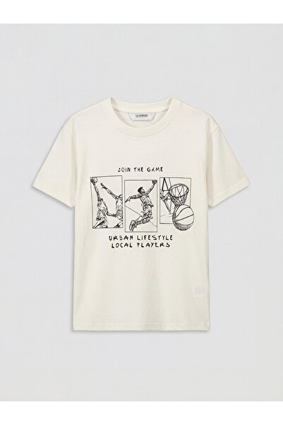 LC Waikiki Crew Neck Printed Boys' T-Shirt