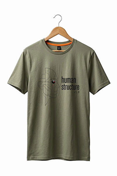 The Baski Μπλουζάκι Human Structure με μινιμαλιστικό γραφικό τύπωμα, 100% βαμ...