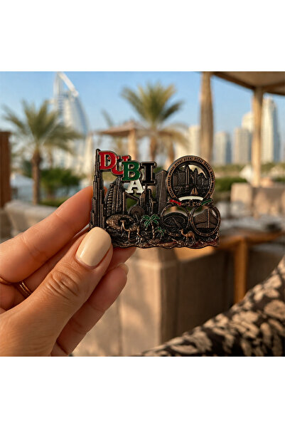 NUJET R463 Dubai Skyline Metal Fridge Magnet Burj Khalifa Sailing Hotel Camel...