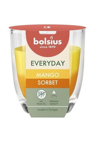 Bolsius Set 3 x Lumanare Parfumata in Pahar, Bolsius, Parfum Mango, 2 Culori