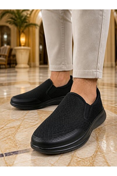 Generic Brand Men Diamond‑Mesh Slip‑On Casual Shoes, Platform Cushioned Light...