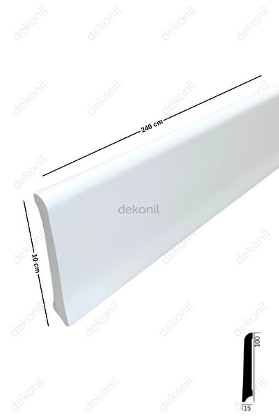 Dekonil Basic Beyaz Boyanabilir Süpürgelik 10cm - 6 Adet