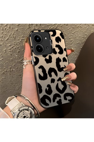 CHICASELUX حافظة هاتف من السيليكون مطبوعة بنمط الفهد الأسود متوافقة مع Redmi ...