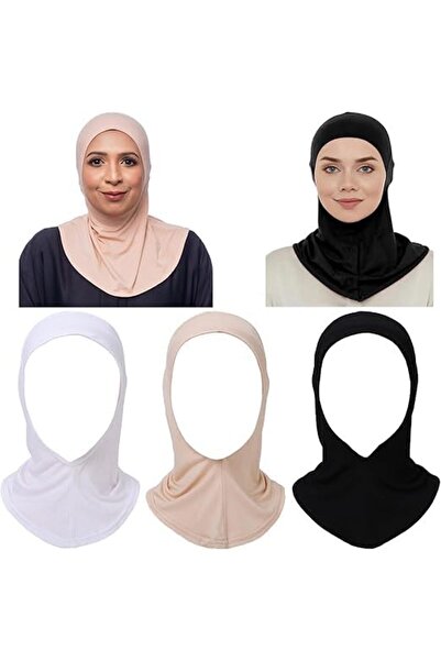 Arabest 3-Piece Modal Hijab Turban Set, Adjustable Stretchy Muslim Cap with F...