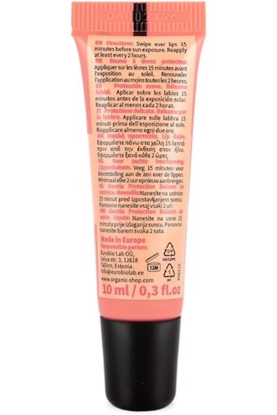 organic shop Gentle Protection SPF 15 Vitamin E & Peach Extract Lip Balm 10ml