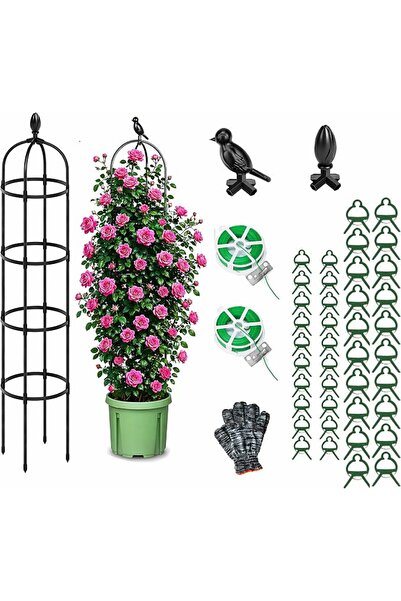 GENERAL 5.7ft Garden Trellis 2-Piece Outdoor Climbing Plant Support Metal Tow...