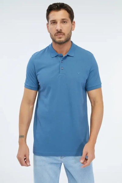 Cazador Men's Polo Neck Tshirt 46130 Dark Blue