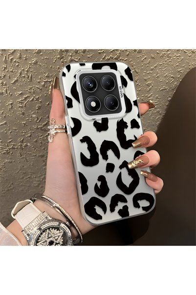 CHICASELUX Redmi Note 14 Pro 4G/5G Compatible Black Leopard Print Silicone Ph...