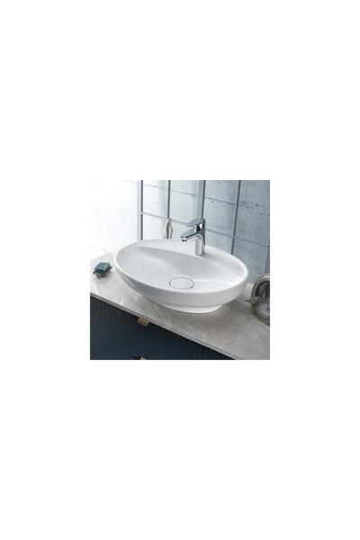 Turkuaz Seramik Lal C 60 cm Tezgah Üstü Lavabo