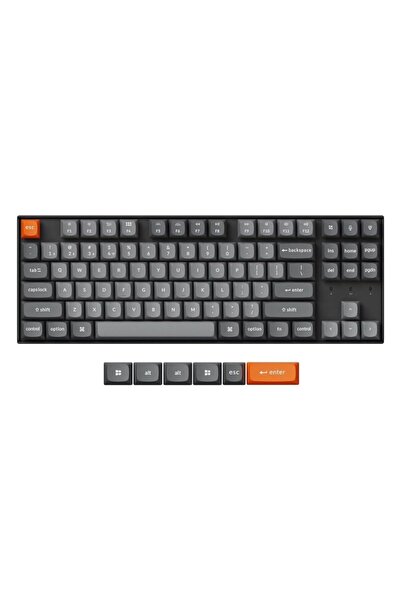Keychron لوحة مفاتيح ميكانيكية لاسلكية، 87 مفتاحًا، TKL 80%، ثلاثية الأوضاع 2...