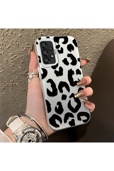 CHICASELUX Samsung Galaxy A33 Compatible Black Leopard Printed Silicone Phone...