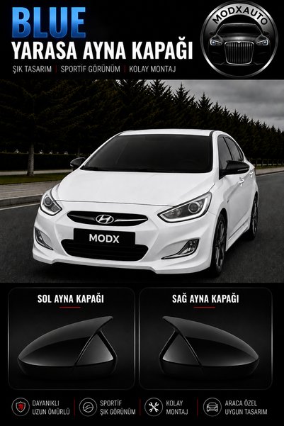 MODxAUTO HYUNDAİ ACCENT BLUE 2011-2018 ARACA ÖZEL YARASA AYNA KAPAĞI A+