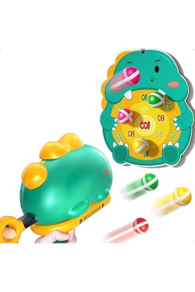 GENERAL Exciting Dinosaur-Shaped Shooting Game Toys with Sticky Balls and Tar...