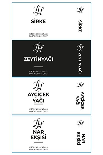 LİNGO HOME YAĞDANLIK ETİKET -SİRKE ,NAR EKŞİSİ ,ZEYTİNYAĞI VE AYÇİÇEK YAĞI - ...