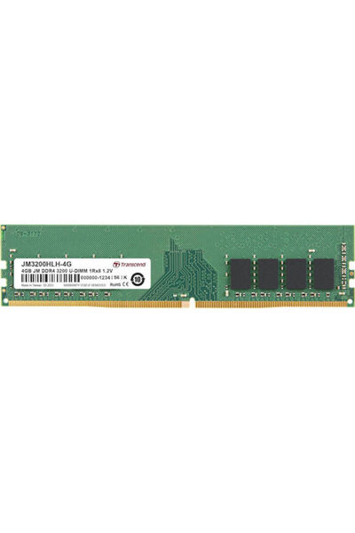 Transcend 4GB DDR4 RAM με ταχύτητα 3200 για επιτραπέζιο υπολογιστή Κωδικός: J...