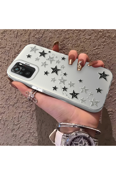 CASEVIBE Redmi Note 10 4G/Note 10S Uyumlu Trend Simli Yıldız Baskılı, Dayanık...