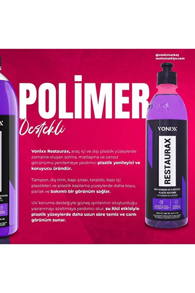 VONIXX Restaurax Plastik Yenileyici ve Koruyucu – 6 Ay Dayanım 500 ML