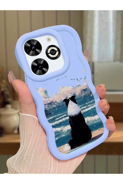 Hontinga Infinix Smart 8 Plus Compatible Case Camera Protector Blue Silicone ...