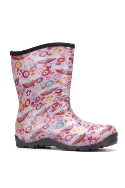 Myrain Thermal Lined Waterproof Girls' Rain Boots with Boots