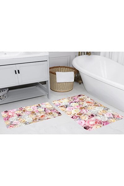 Vivense ROVİGO HOME DİJİTAL BASKILI İKİLİ BANYO PASPAS TAKIMI, RVG5273