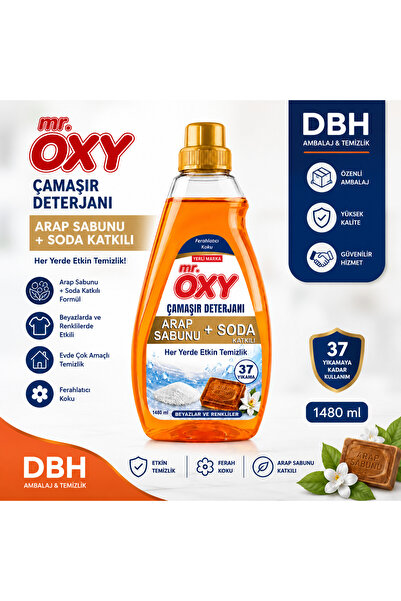 Oxy MR.OXY Arap Sabunu ve Soda Katkılı Sıvi Çamaşır Deterjanı Beyazlar&Renkliler