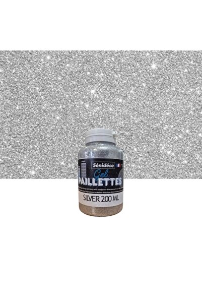 Luxens Decorative glitter gel, silver, 200 ml