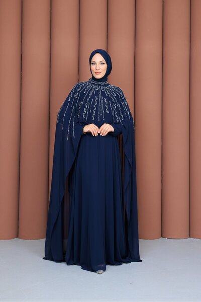 OZELİMMODA Elmina Abiye | Lacivert