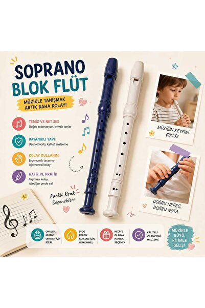 MAS Soprano Blok Flüt – Öğrenci Okul Flütü, Müzik Dersi Eğitim Flütü