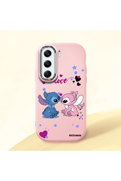 Hontinga Tecno Camon 40 Pro 5g Compatible Case Camera Protective Pink Stitch ...